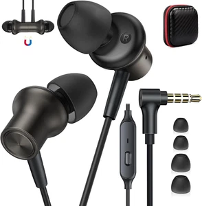 Noise Canceling Wired Earbuds for Chromebook Laptop PC, Ear Buds Wired with 3.5M - Picture 1 of 8