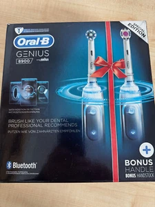 Oral B Genius 8900 Cross Action white & white Duo im Karton mit Zubehör - Bild 1 von 6