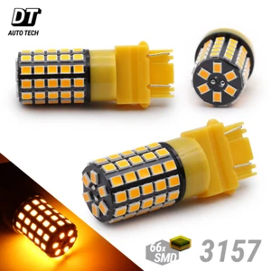 SYNETICUSA 3157 LED Amber Yellow Light Bulbs CSP fit Turn Signal Parking DRL - Picture 1 of 6