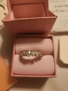 Swavorski Matrix Vittore ring Drop cut White Rose gold-tone plate Pear 8 3/4 60 - Picture 1 of 12