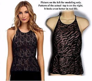 NEW BCBG MAX AZRIA LARKE EMBROIDERED SLEEVELESS TOP BLACK ADV1N999 SIZE 2 228.00 - Picture 1 of 12