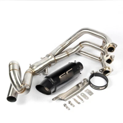 Tubo de enlace delantero de codo para Yamaha MT09 FZ09 + 51 mm tubo de escape silenciador deslizamiento Foto 1 de 4