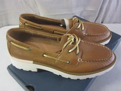 Zapatos Sperry para mujer tostados gruesos barco 2 ojos talla 10 - Nuevos Foto 1 de 4