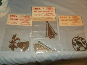 1981 4 NOS SMUCKERS HOLIDAY CHRISTMAS ORNAMENTS - Picture 1 of 5