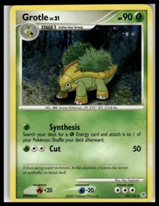 Grotle 49/130 Pokemon Card Diamon & Pearls Uncommon 90 HP Lightly Played HV - Picture 1 of 2