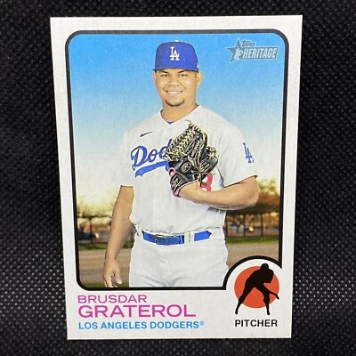 SP! 🚨2022 Topps Heritage Brusdar Graterol Short Print Los Angeles Dodgers #480 - Image 1 of 2