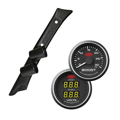 Pillar Pod w/ Black Diesel Boost & Dual Volts Gauge for Landcruiser 80 1990-1998 - Image 1 of 4