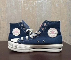 Converse Chuck Taylor All Star Plateau Denim Fashion Nevy Blau mit Pink 7,5 - Bild 1 von 6