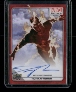 Human Torch #9 Artist Auto Red Rainbow Upper Deck 2023 Marvel Platinum - Picture 1 of 3