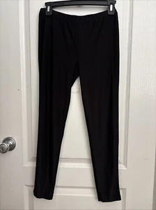 Leggings alla caviglia vintage Y2K Miley Cyrus Max Azria nero lucido liquido trasparente taglia grande - Foto 1 di 9