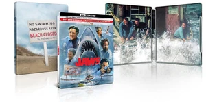 JAWS 1 (1975) 50th Anniversary Edition NEW US RgFree 4K UHD BLU-RAY STEELBOOK sp - Picture 1 of 1