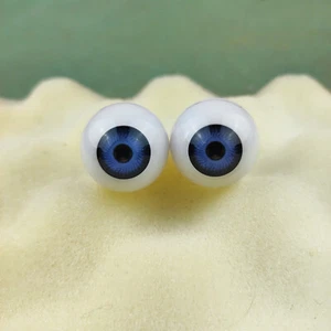 Plastic doll eyes, blue, eye size 1.02", 26 mm, paperweight effect - Picture 1 of 3
