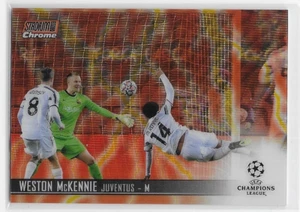 2020-21 STADIUM CLUB CHROME UEFA CHAMPIONS ORANGE/YELLOW WAVE Weston McKennie - Picture 1 of 1
