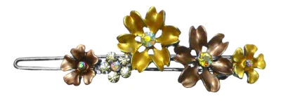 Pasador de flores de cristal con pinza de pelo a presión para cabello fino YY86400-11 Foto 1 de 4