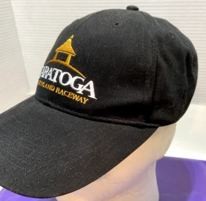 Saratoga Gaming and Raceway Embroidered Logo Black Adjustable Snapback Hat New - Picture 1 of 8