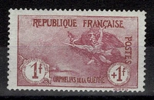 FRANCE YVERT 154 SCOTT B9 " WAR ORPHANS MARSEILLAISE 1F+1F CARMINE " MH VF Y565 - Picture 1 of 2