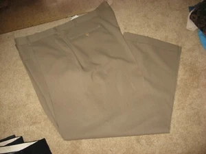 Mens Tan ZANELLA Alfred Lined Wool Dress Pants 42 x 28 - Picture 1 of 1