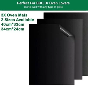 Strapazierfähige Ofen Liner Schutz Blatt Matte Antihaftbeschichtet Wiederverwendbar Herd BBQ - Bild 1 von 9
