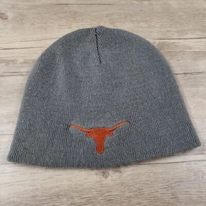 Texas Longhorns Beanie Knit Cap Hat Gray UT Austin Captivating Headgear Skull - Picture 1 of 4