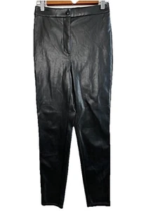 Aritzia Wilfred Free Hose hoher Bund schwarz Kunstleder Anhänger Größe 2 - Bild 1 von 11