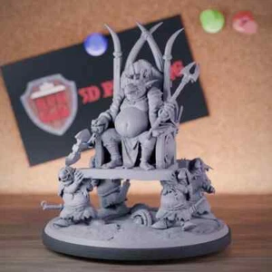 Goblin King Throne Boss Miniature Boss BBEG Mini Dungeons and Dragons 5e DnD - Picture 1 of 8
