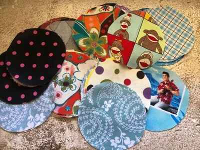 "Lote de 60 piezas de tela de edredón 4"" círculos paquete de dijes bolsa de agarre cuadros floral novedad" Foto 1 de 4