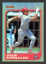 Juan Gonzalez 1997 Bowman Chrome REFRACTOR Parallel Card SP #25 Texas Rangers