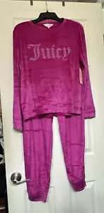 Juicy Couture 2pc Magenta Studded Velour Sleep/Lounge/Pajama Set. Sz M. NWT! - Picture 1 of 12