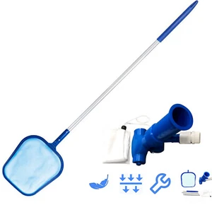 Swimming Pool Maintain Tool Kit Cleaning Tool Set Skimmer Brush Vacuum Hose Z5Z7 - Bild 1 von 12