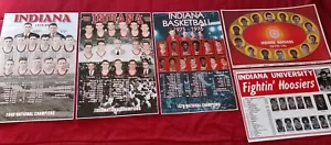 53 INDIANA HOOSIER POSTER BB SCHED 1940,1953,1975-77,1980-2024 TUTTI I 5 NAT CHAMPS - Foto 1 di 13