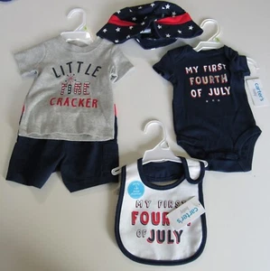 Carters Baby My First Fourth of July Bundle 3 Months Nwt - Picture 1 of 13