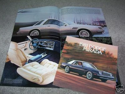 1981 DODGE MIRADA HUGE ORIGINAL SHOWROOM BROCHURE / 81 SALES CATALOG - Изображение 1 из 1