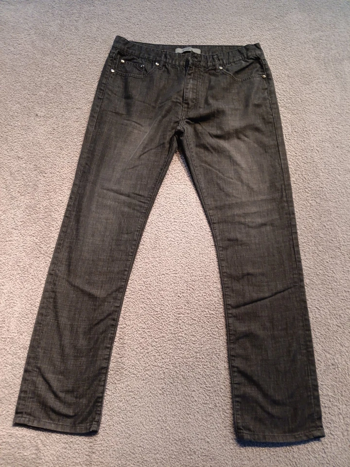 Pantalones de mezclilla de lujo informales de diseñador Givenchy para hombre ajustados negros grises talla 32 Foto 1 de 4