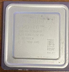 VINTAGE | AMD K6-2 350AFR 350MHz Socket 7 CPU – Rare 1998 Processor – 2.2V Core - Picture 1 of 3
