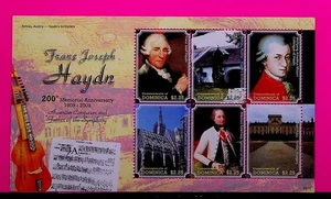 DOMINICA Sc 2684 NH MINISHEET OF 2009 - MUSIC - COMPONIST HAYDN - (ZN25) - Bild 1 von 1