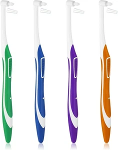 4 Stück Büschelzahnbürste Single Tufted Slim Zwischenraum Zähnebürsten Endbüschel...  - Bild 1 von 9