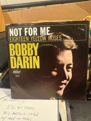 7'' 45 RPM PS BOBBY DARIN 18 YELLOW ROSES ON CAPITOL 4970 1963 EX/NM - Image 1 of 4