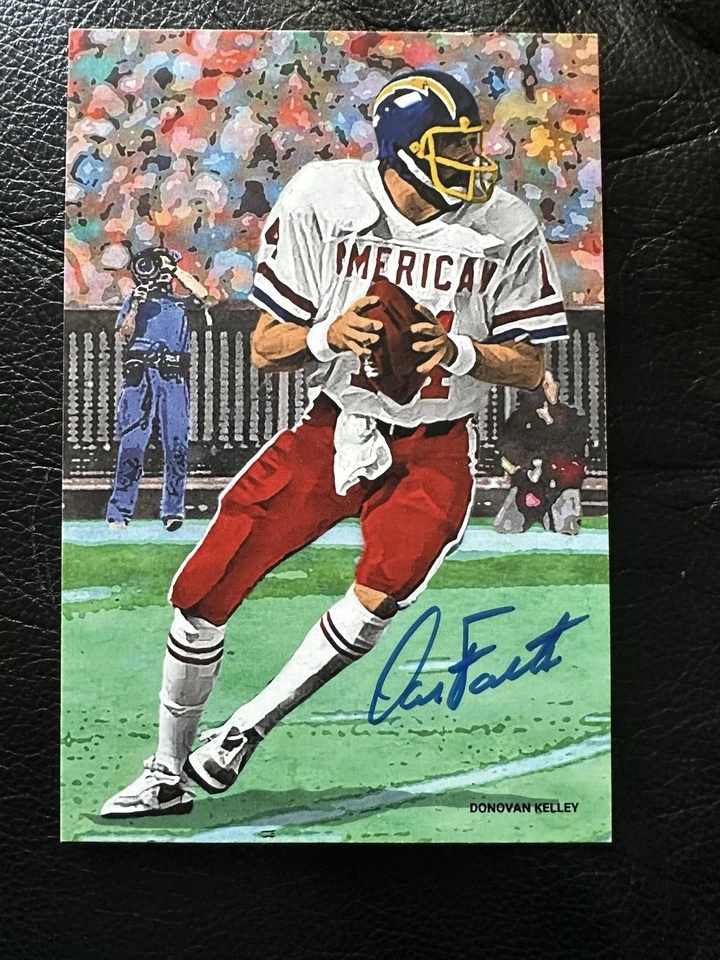 Dan Fouts AFC Pro Bowl Signed 4x6 Donovan Kelley Card  6 - Image 1 of 1