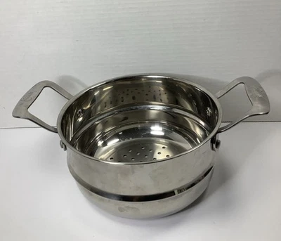 Emeril Strainer Steamer Pot Insert Colander Double Handle 7.5" Stainless Steel - Image 1 of 4