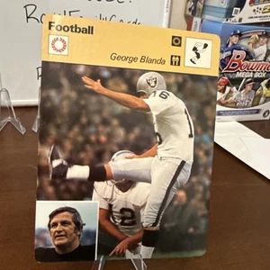 1977-79 Sportscaster Set GEORGE BLANDA #02-04a RAIDERS Italy NM/MINT *HIGH GRADE - Picture 1 of 2
