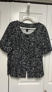 Lane Bryant, Größe 20, bedruckte Kurzarm-Übergangsjacke mit einem Knopf, sehr guter Zustand - Bild 1 von 6
