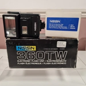 Nissin 360 TW Shoe Mount Flash Universal Boxed with Filters Fully Tested - Picture 1 of 13