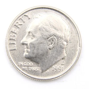 1995 D Roosevelt  Dime AU About Uncirculated Free Shipping [171] - Picture 1 of 2