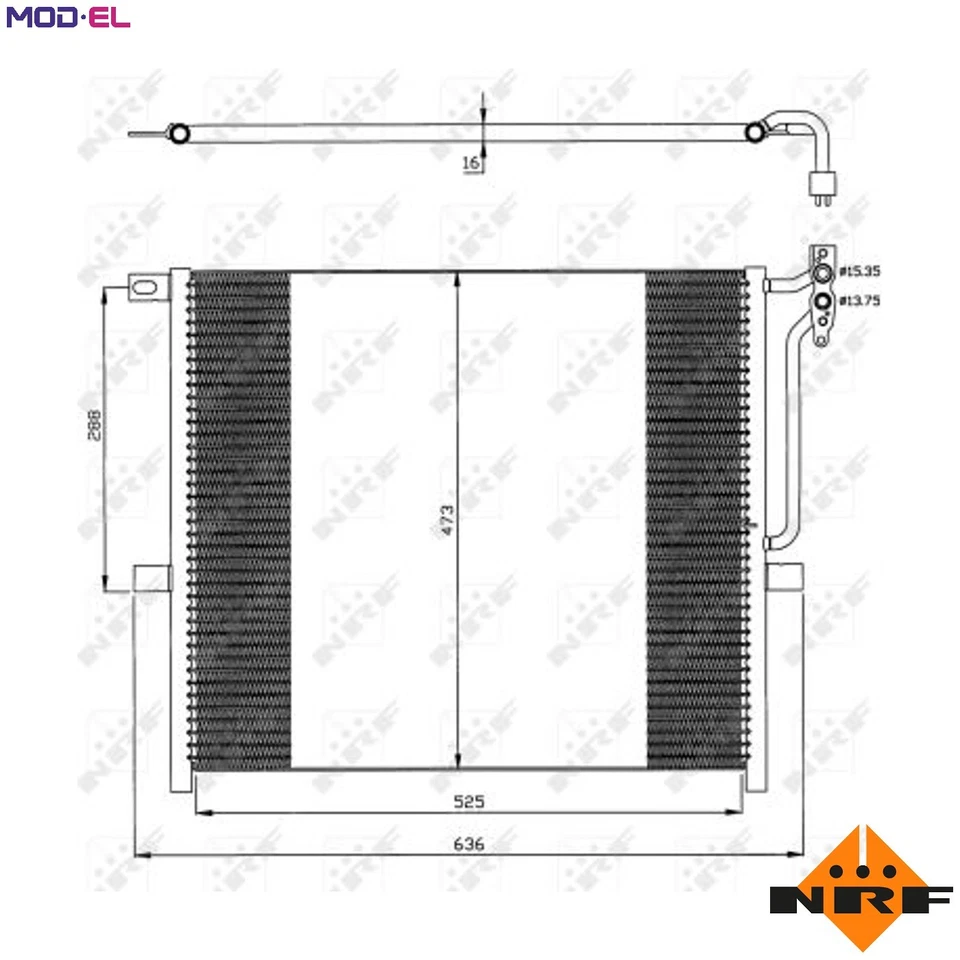 CONDENSER AIR CONDITIONING 35468 FOR BMW X3/E83/SAV N46B20B 2.0L 4cyl X3 E83 - Image 1 of 4