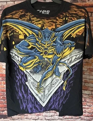 Liquid Blue GARGOYLE All Over Print Double-Sided Graphic T-Shirt Adult Size XL - Image 1 of 4