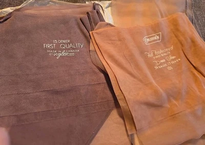 2 pares de medias de nailon cosidas vintage OSLIND'S y primera calidad talla 10,5 Foto 1 de 4