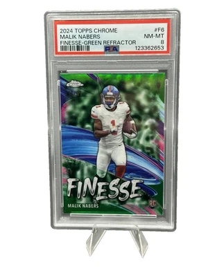 NFL $1.50 Malik Nabers RC Numbered /99 PSA 8 - CHASER PACK- Read Description - Image 1 of 2