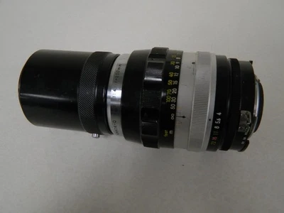 Lente de cámara Nikkor-Q Auto 1:4 Nippon Kogaku de colección hecha en Japón 200 mm Foto 1 de 4