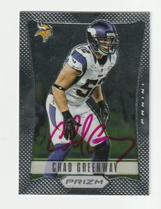 2012 Panini Prizm handsignierte #106 Chad Greenway Karte - Bild 1 von 2