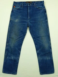 Wrangler FR Jeans Mens 36x32 Blue FR13MWZ Cowboy Cut Western Welder Medium Wash - Picture 1 of 15